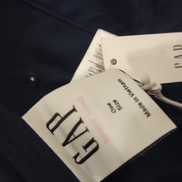 Sandy Liang x Gap Logo Baseball Hat Navy Blue Cap NWT - Picture 6 of 9